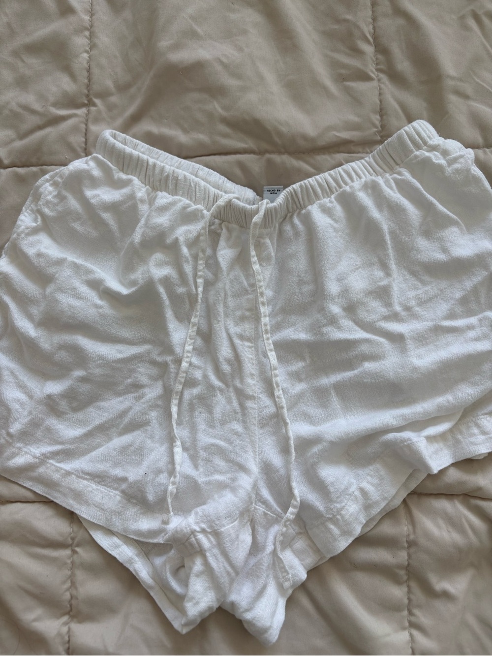 a new day White Elastic Waist Shorts with Drawstring